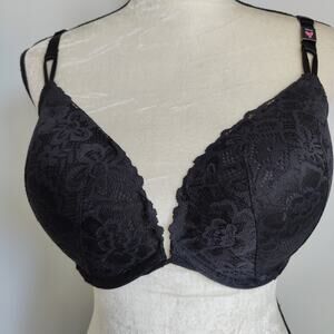 NWT Victoria's Secret Sz 34DDD Black Lace Push Up Bra